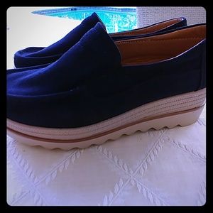 Blue "Suede" shoes size 8